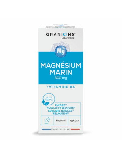 Granions® de Magnésium Marin 300 mg 60 gélules Oligo Granions
