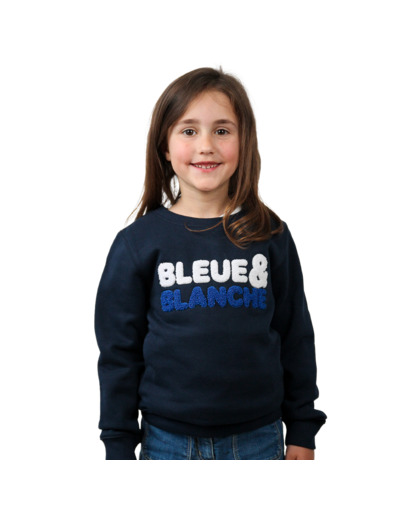SWEAT JR BLEUE & BLANCHE