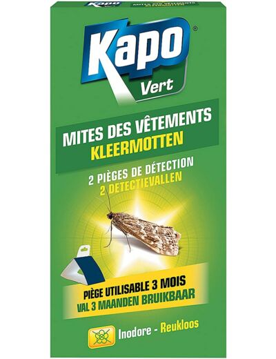 KAPO - Piège à mites des vêtements, boite de 2 pièces