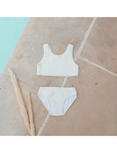 Maillot 2 pièces Bikini Gaufrette Ivoire