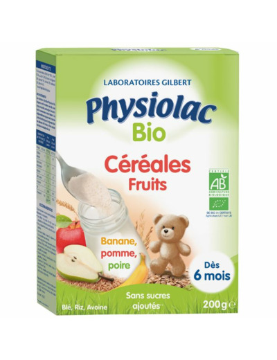 Cereales Fruits Banane Pomme Poire Bio Des 6 Mois 200g Physiolac