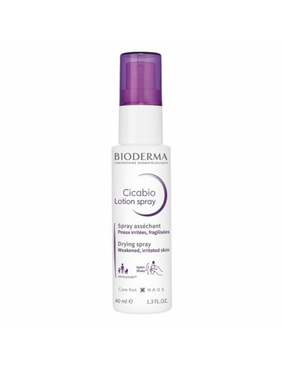 Soin spray asséchant réparateur 40ml Cicabio Peaux abîmées Bioderma