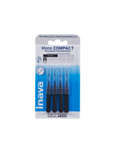 Brossettes Interdentaires 0.6mm Noir X4 Mono Compact Inava
