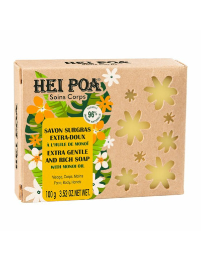 Savon surgras a l'extrait d'huile de monoi 100g Corps Hei Poa