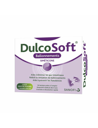 Ballonnements 18 sachets Goût menthe poivrée Dulcosoft