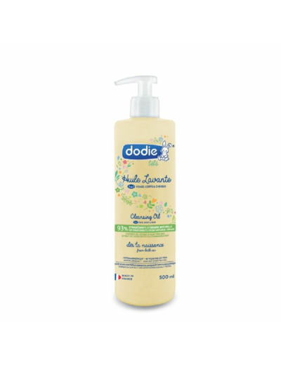 Huile lavante bebe 3 en 1 500ml Visage corps et cheveux Dodie