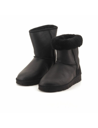 Boots noires peau en mouton