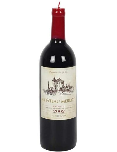 Chateau Merlot Bouteille de vin en forme de bougie