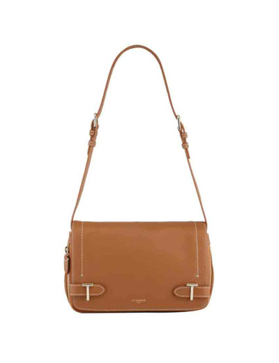 Le Tanneur Simone Petit Sac Bandoulière Cuir grainé Tan