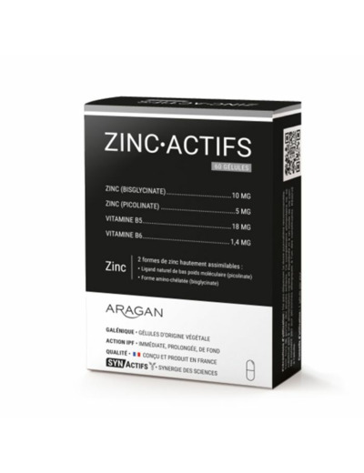 ZincActifs 60 gélules Synactifs
