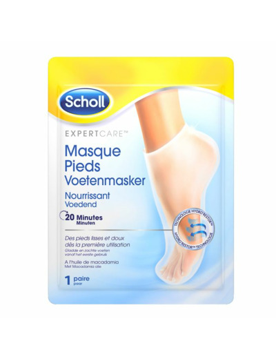 Masque Pieds Nourrissant 1 Paire à l'Huile de Macadamia Scholl