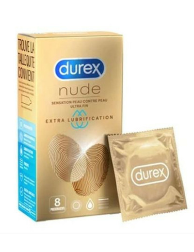 DUREX NUDE XTRA LUB X8