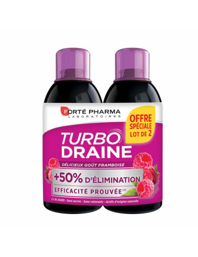 Turbodraine Framboise 2x500ml Forté Pharma