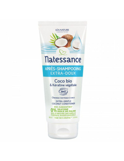 Apres Shampooing Extra Doux Bio Et Keratine Vegetale Bio 200ml Coco Natessance