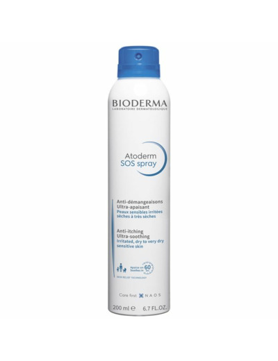 Spray anti-démangeaison 200ml Atoderm Peaux très sèches à tendance à l’eczéma atopique Bioderma