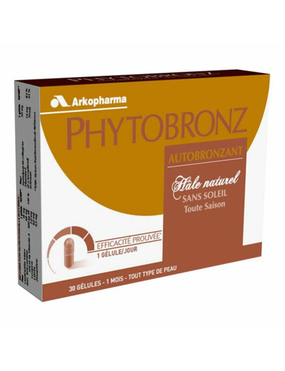 Autobronzant Hâle Naturel Vitamines A & E 30 gélules Phytobronz Arkopharma