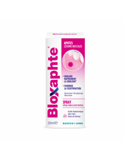 BLOXAPHTE SPRAY ADULTE SANS ALCOOL 20ml Bausch&Lomb