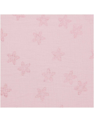 Tissu mousseline froissée rose Sakura