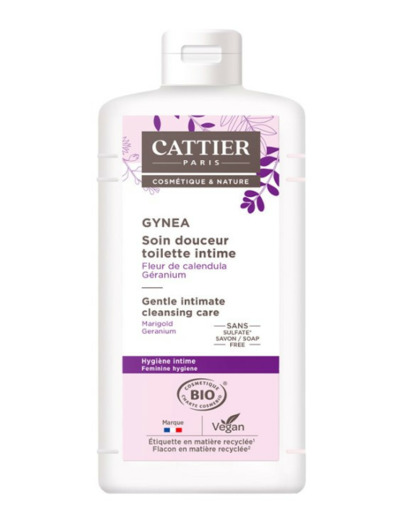 Gynea Gel Soin Douceur Intime Fleur De Candula Et Geranium Bio 200ml Cattier