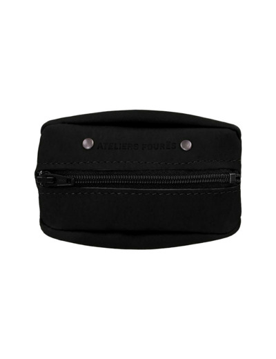 Ateliers Fourès Baroudeur Porte-Monnaie 2 compartiments Grain de café Hector F9230 Noir