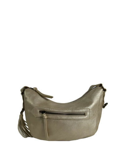 Farfouillette Grand Sac Banane Similicuir Grainé Doré