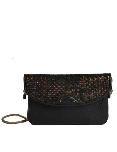Mila Louise Olca BW Pochette Mariage Noir Bronze