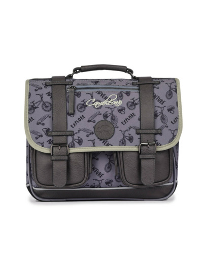 Caméléon Vintage Urban Boy Cartable 35cm Grey Bike
