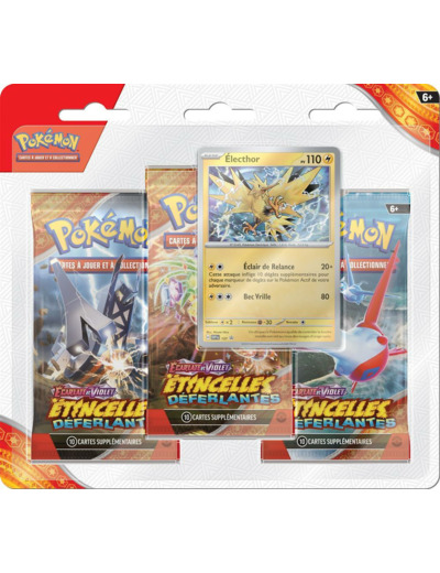 Pokémon EV08 Etincelles déferlantes : pack 3 boosters