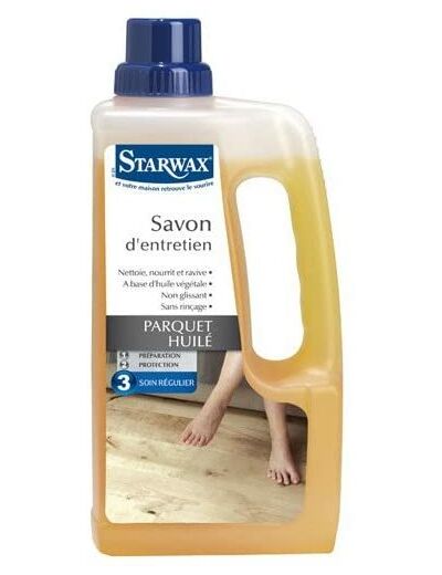 Starwax Savon d'entretien parquets huilés - Le bidon de 1L