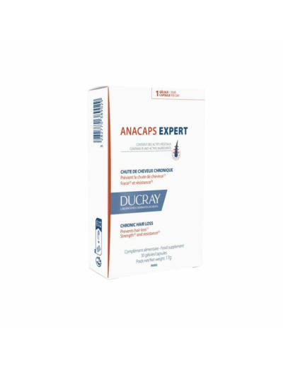 Anacaps Expert 30 gélules Chute de Cheveux Chronique Ducray