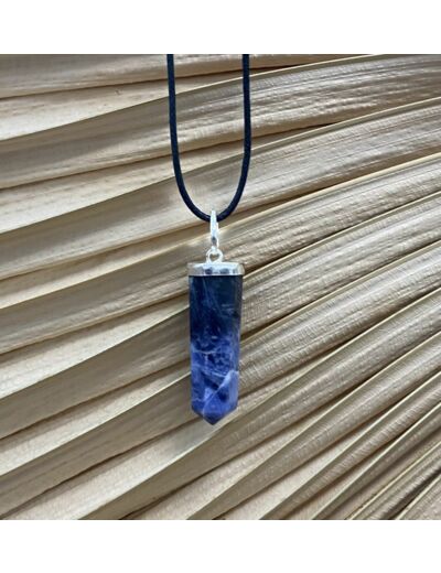 Pendentif pointe sodalite