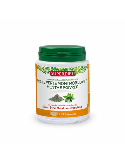 Verte Digestion 250 Comprimes Argile Superdiet