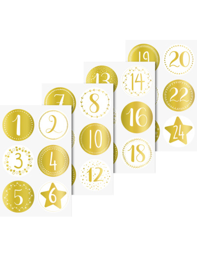Stickers “Chiffres de l'Avent” - 100×190 mm