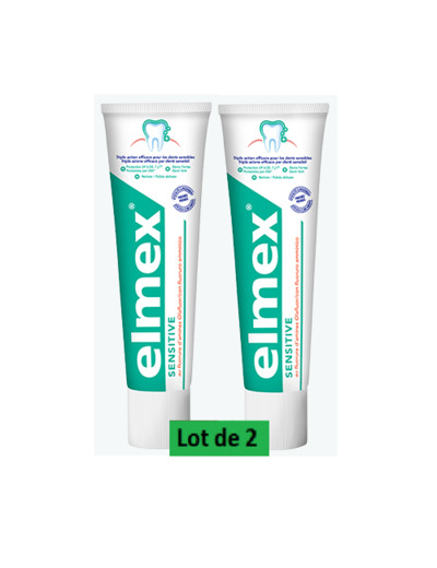 Elmex Dentifrice Sensitive Lot de 2 x 75 ml