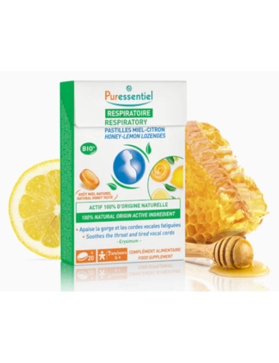 Pastilles Respiratoire Gorge x20 Respiratoire Miel-Citron Puressentiel