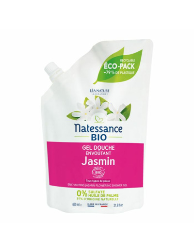 NATESSANCE GEL DCHE ENVOUT JASM BIO 650ML