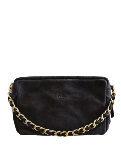 Mila Louise Mama V Sac Trotteur En Cuir Effet Velours Brun