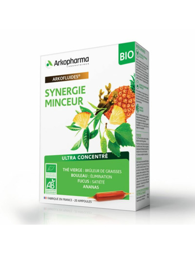 Synergie Minceur Bio 20 Ampoules Arkofluides Arkopharma