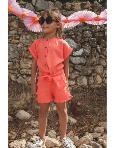 Combishort 8 ans Marthe Nectarine