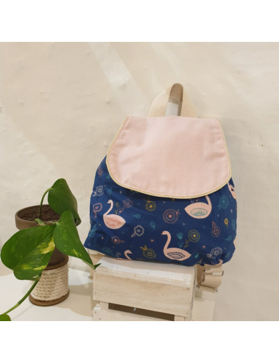 Sac à dos enfant personnalisable Ecole/Crêche modèle cygnes