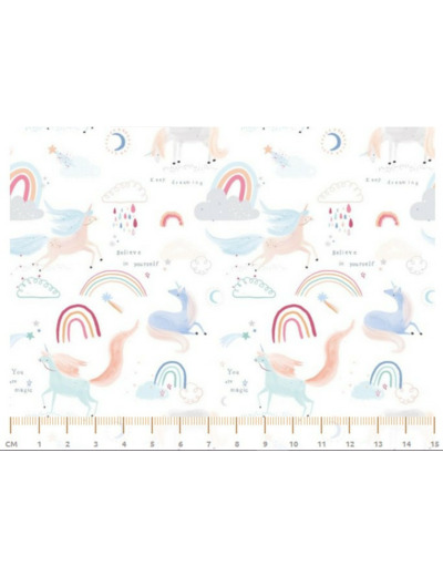 Tissu popeline Unicorn is in the air Katia Fabrics