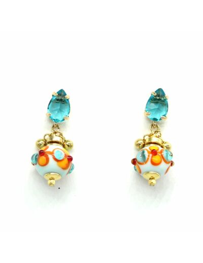 Boucles d'oreilles Aqua Coral