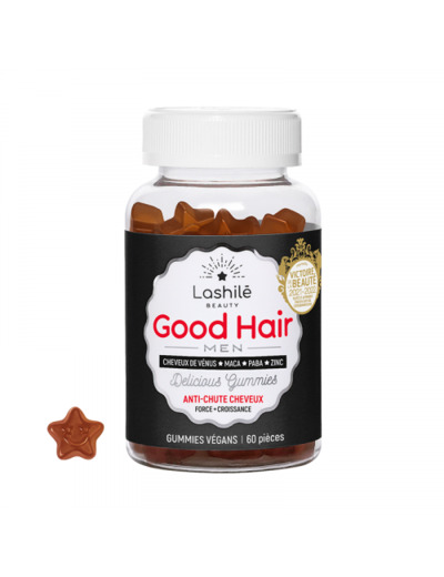 Good Hair Men 60 gummies Anti-chute de cheveux Lashilé Beauty