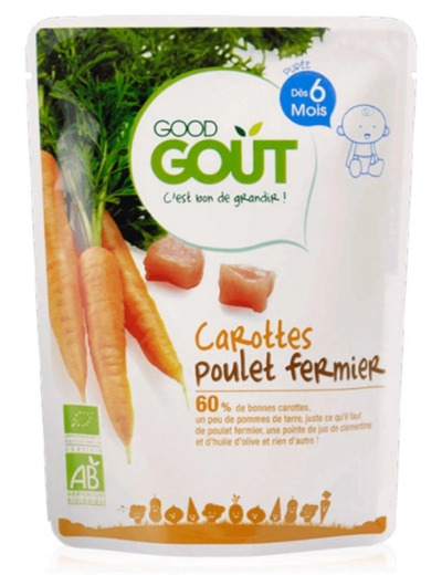 GOOD GOUT PLAT CAROTTES/POULET 190G