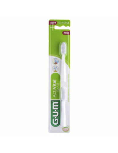 Recharges Brosse à Dents Blanche x2 Sonic Daily Gum