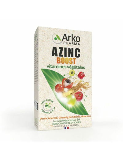 Vitamines Végétales 24 comprimés Azinc Boost Arkopharma