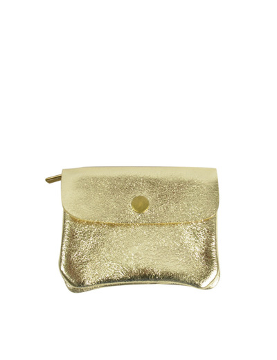 Farfouillette Porte-monnaie compact Cuir PM Doré