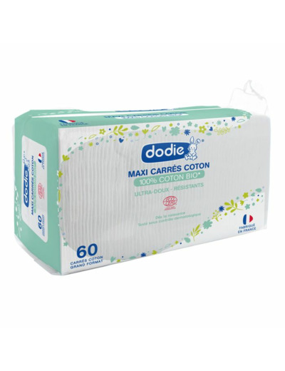 DODIE CARRES COTON BIO CERTIFIES GOTS X60