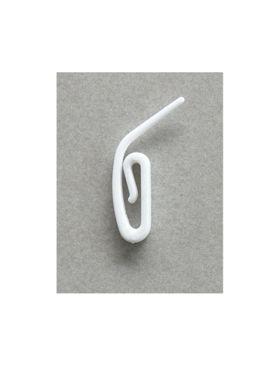 Crochet rideaux Escargot plastique blanc 30 mm