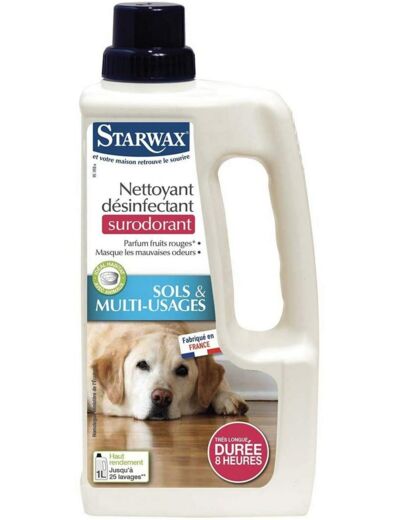 Starwax - Nettoyant Désinfectant Surodorant Animal 1l